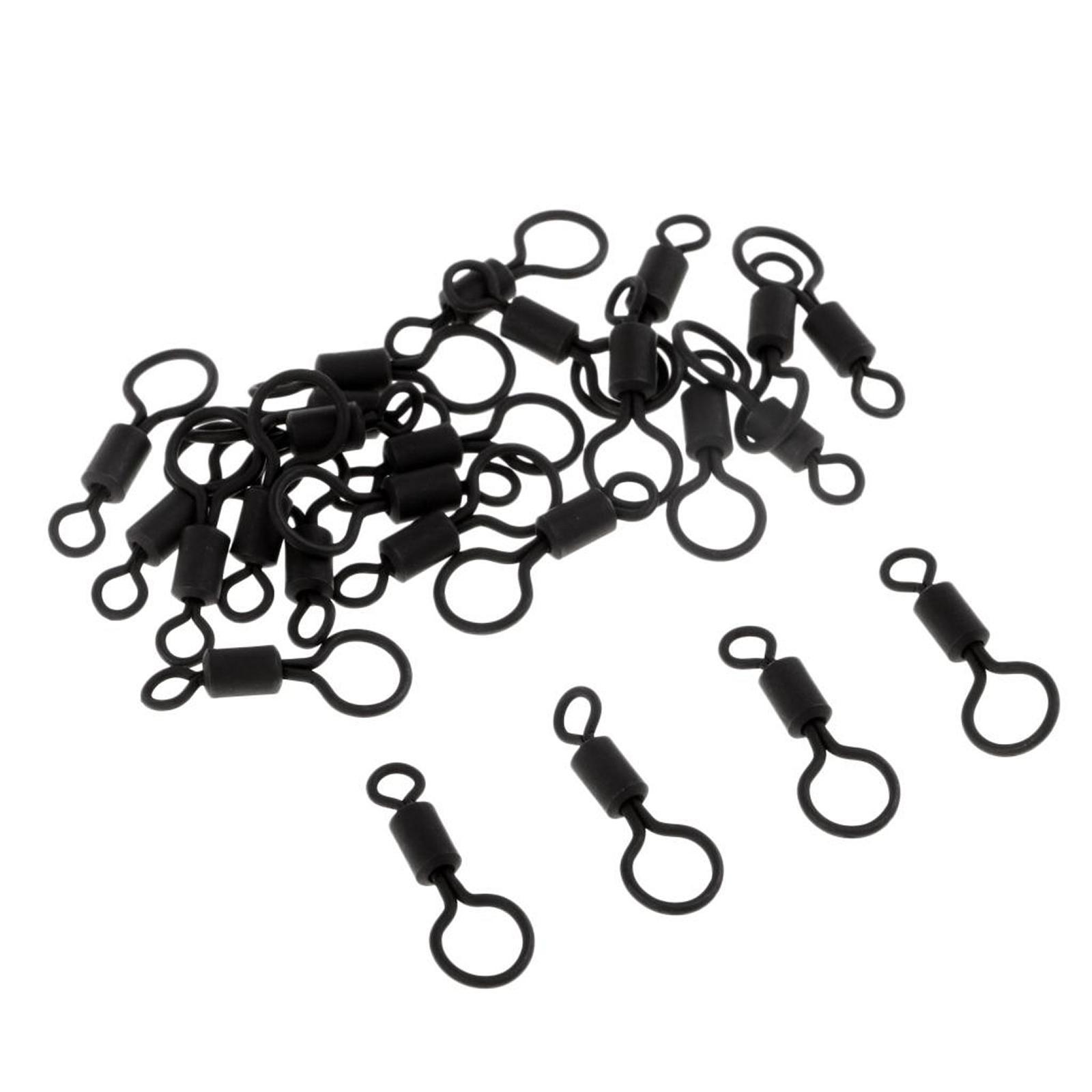 Fishing Rod Spinning - Mattschwarze Angelwirbel mit Drehgelenk für Karpfenangeln