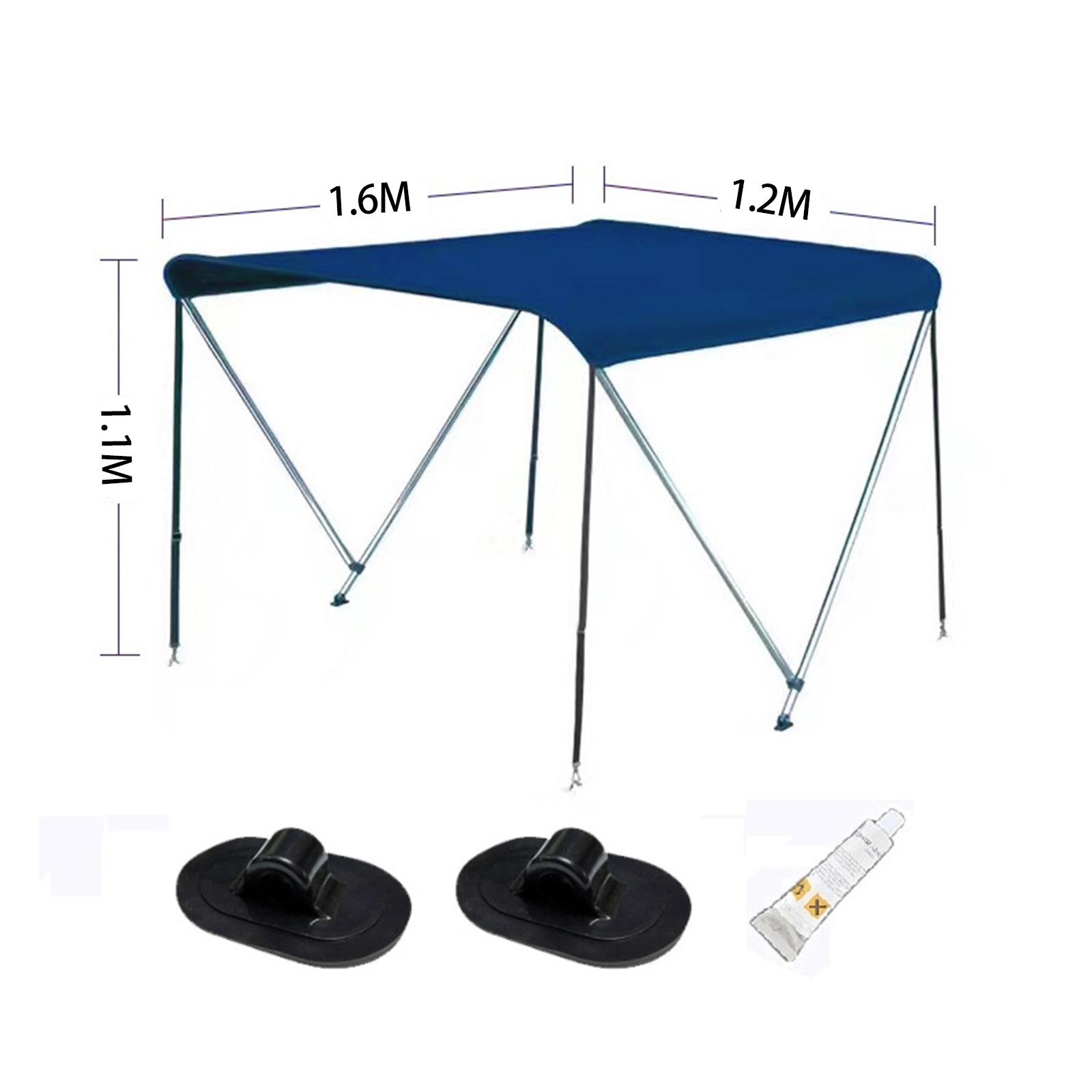 Fishing Rod Boat - Aufblasbares Bootsverdeck mit Stützstange Sonnenschutz Sonnensegel