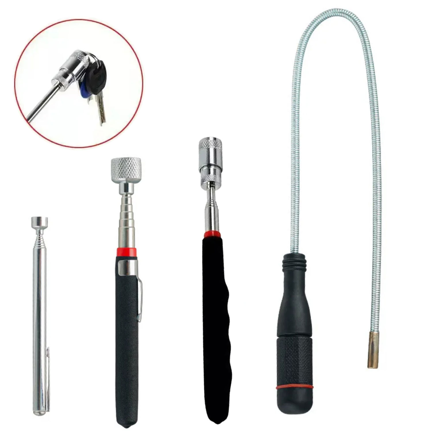 Fishing Rod Travel - Verstellbarer Aufheberstab, Mini Tragbares Magnetisches Aufhebewerkzeug
