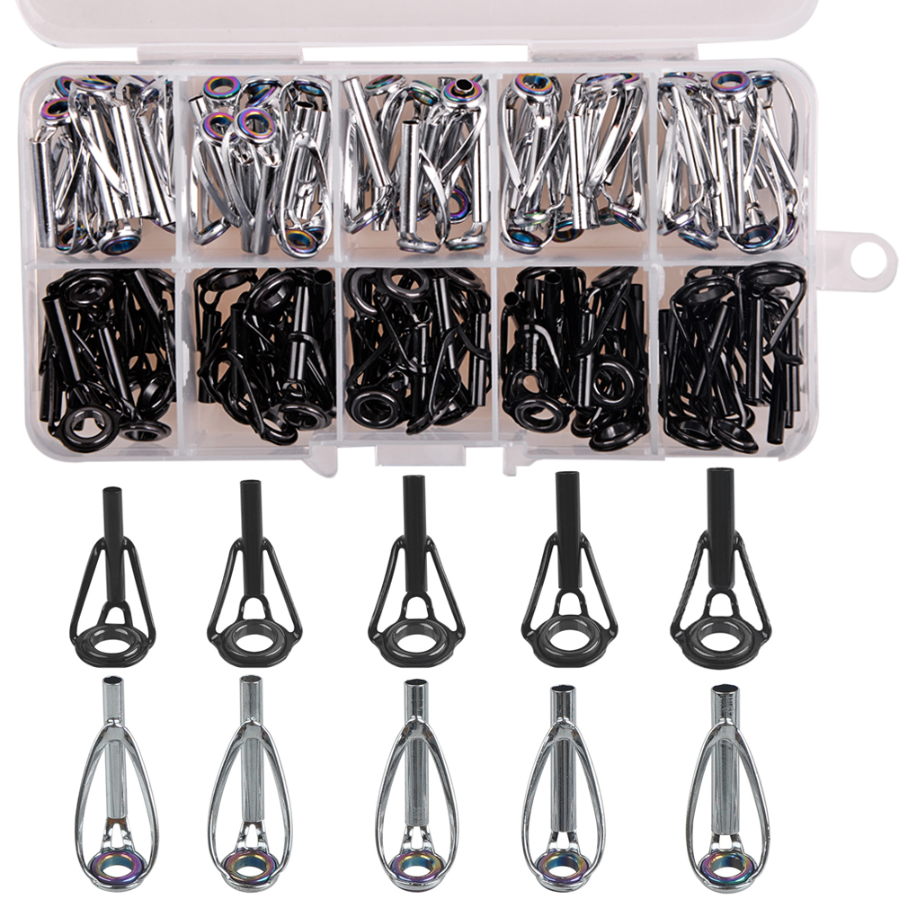 Fishing Rod Tip Replacement - 50/100PCS Angelrute Tipps Reparatur Kit Stange