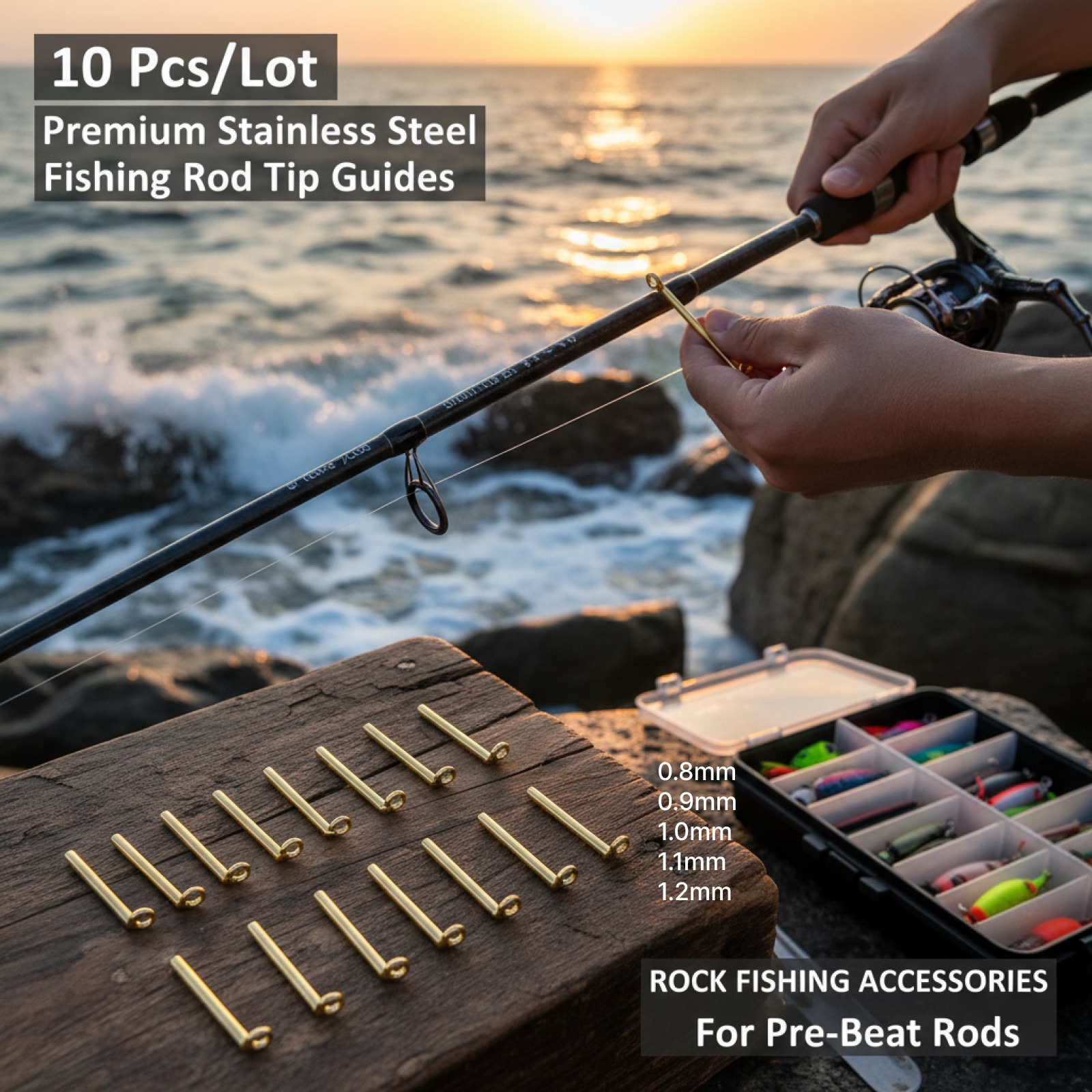 Fishing Rod Tip Replacement - 10 stücke Angelrute Führungen Spitze Tops