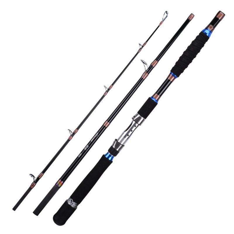 Fishing Rod Surf - 2,1M 2,4M Tragbare Angelrute Reise-Surf-Salzwasser-Schwerlast 3-teilige