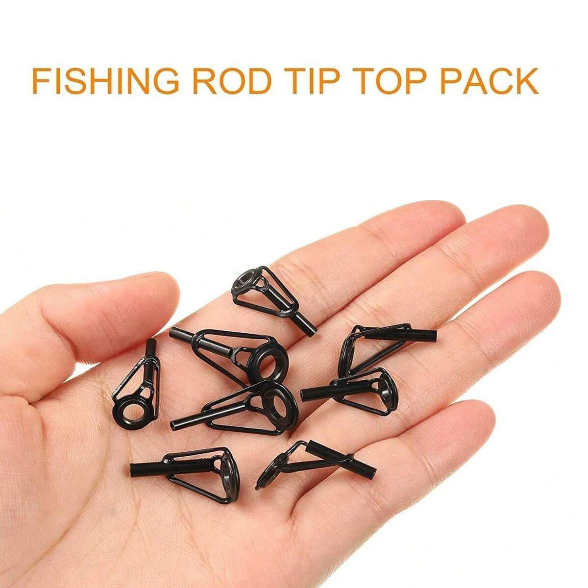 Fishing Rod Tip Replacement - Edelstahl-Angelruten-Spitzenführungsringe aus Porzellan, 8 Stück, DIY
