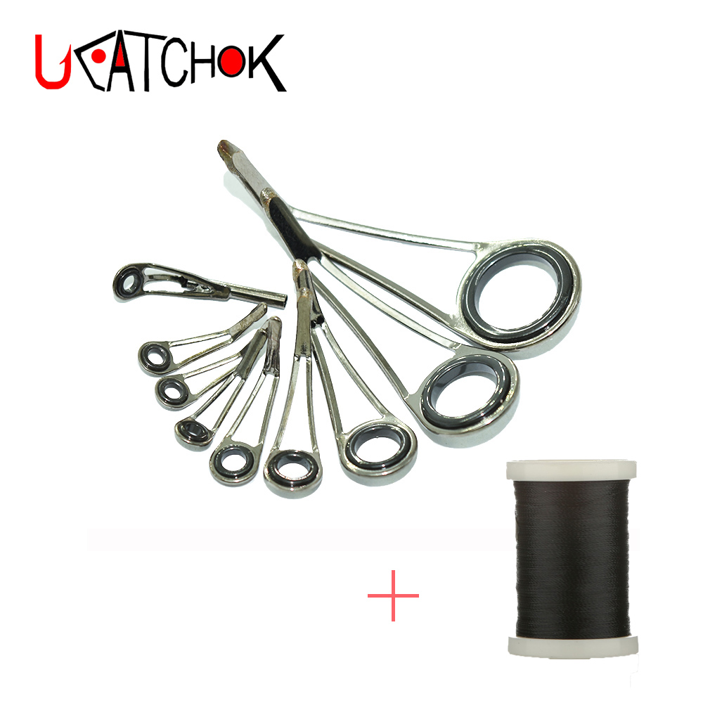 Fishing Rod Repair Kit - 9-teiliges Set: Ultraleichte Angelrutenführungsringe aus Edelstahl