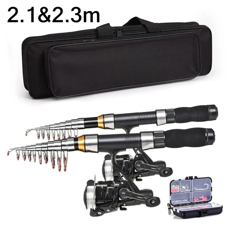 Fishing Rod Spinning - BRAVMAK 2,1/ 2,3 mTeleskop Angelrute Reel