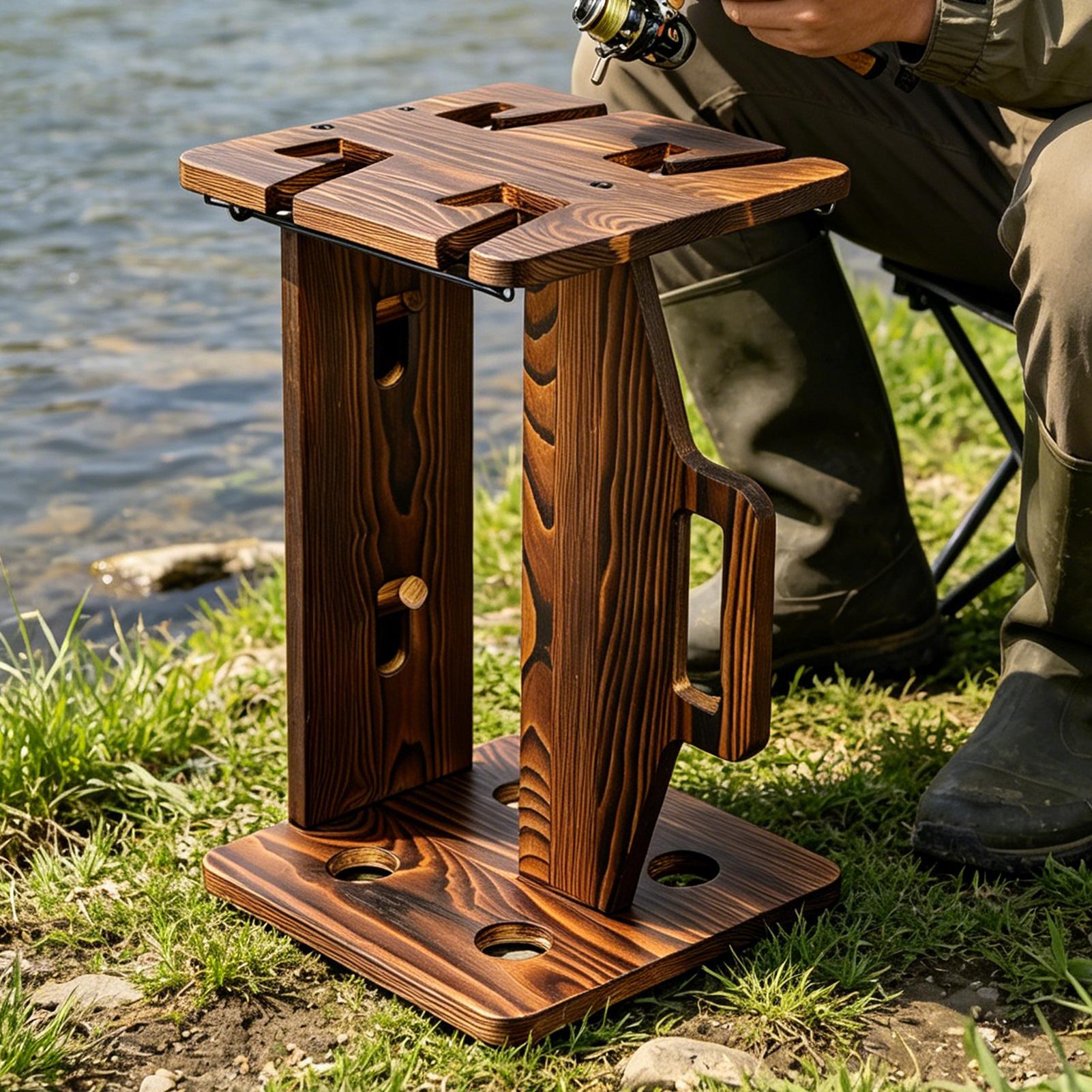 Angelrutenhalter aus Holz, tra – Fishing Rod Rack Bewertung und Preis