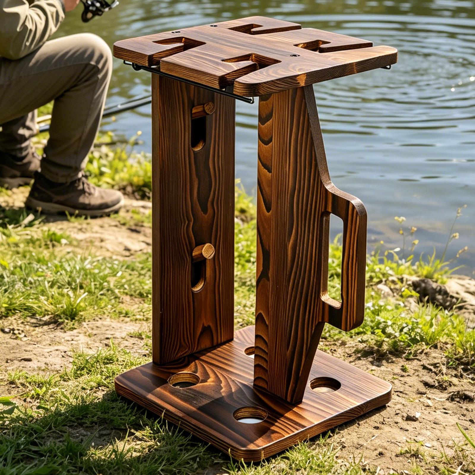 Angelrutenhalter aus Holz, tra – Fishing Rod Rack Bewertung und Preis