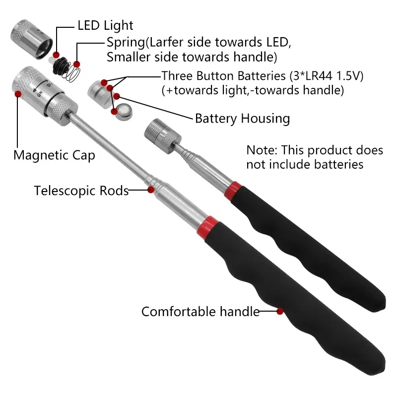 Teleskop-Magnetstift mit LED-L – Fishing Rod Travel Bewertung und Preis