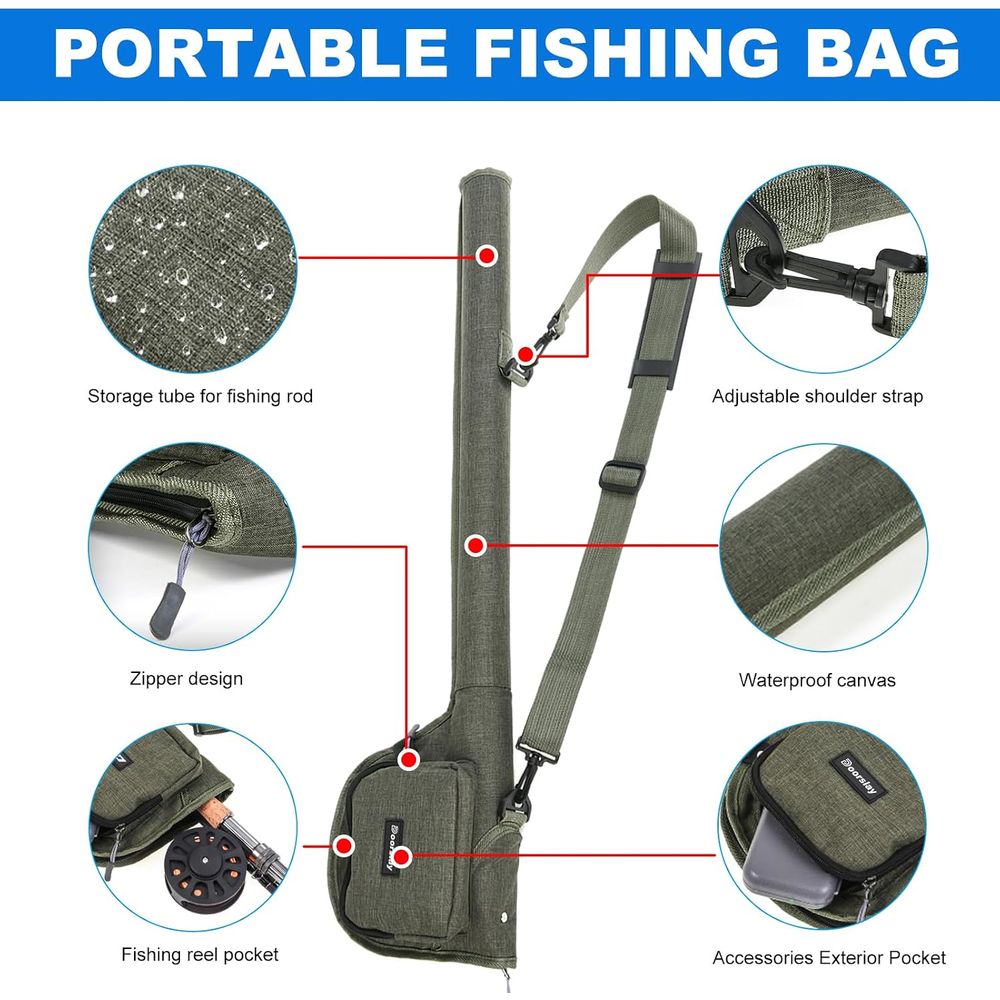 Tragbares Angelset: Rute, Trag – Fishing Rod Case Bewertung und Preis