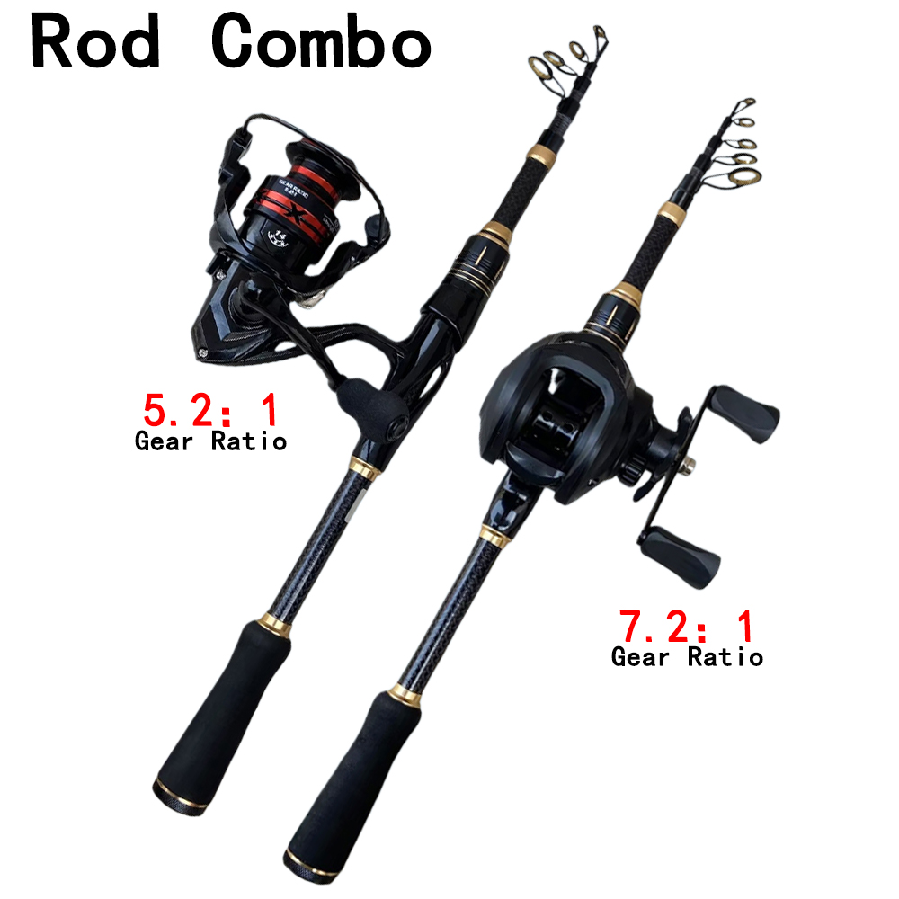 Teleskop-Baitcasting-Angelrute – Fishing Rod Combo Bewertung und Preis