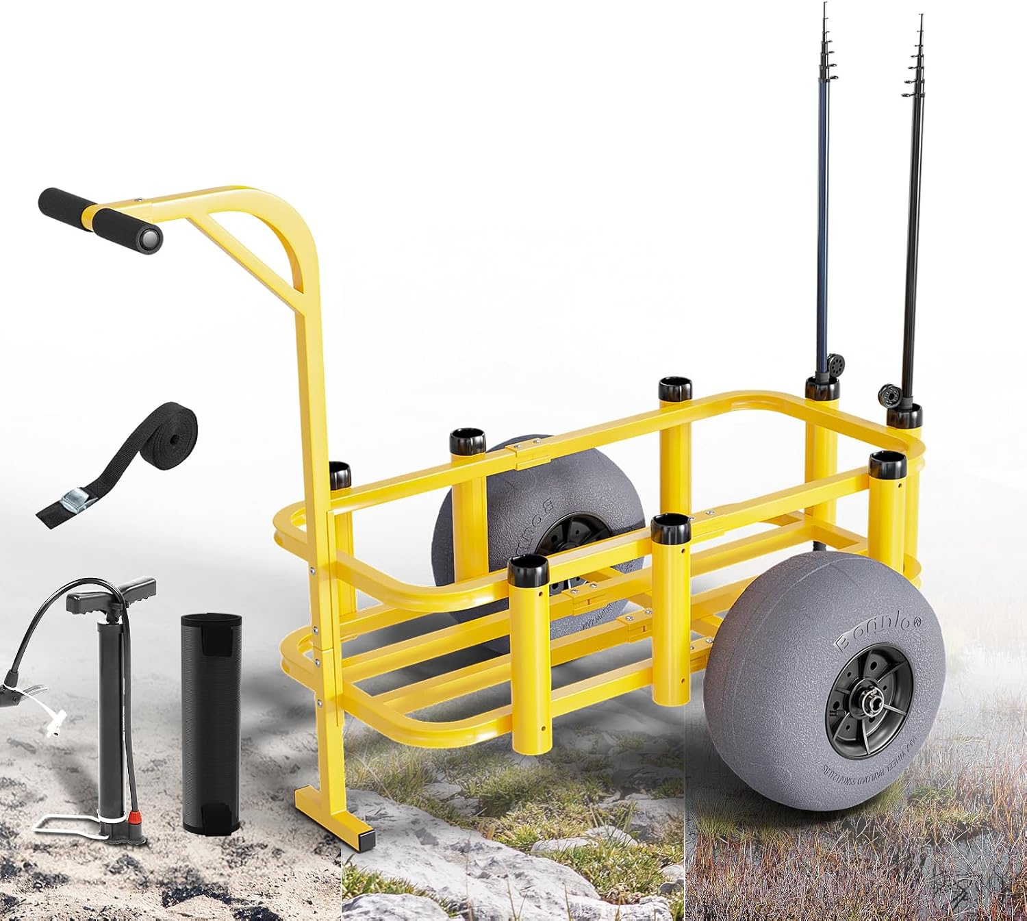Rollender Angelwagen für den A – Fishing Rod Holder Bewertung und Preis