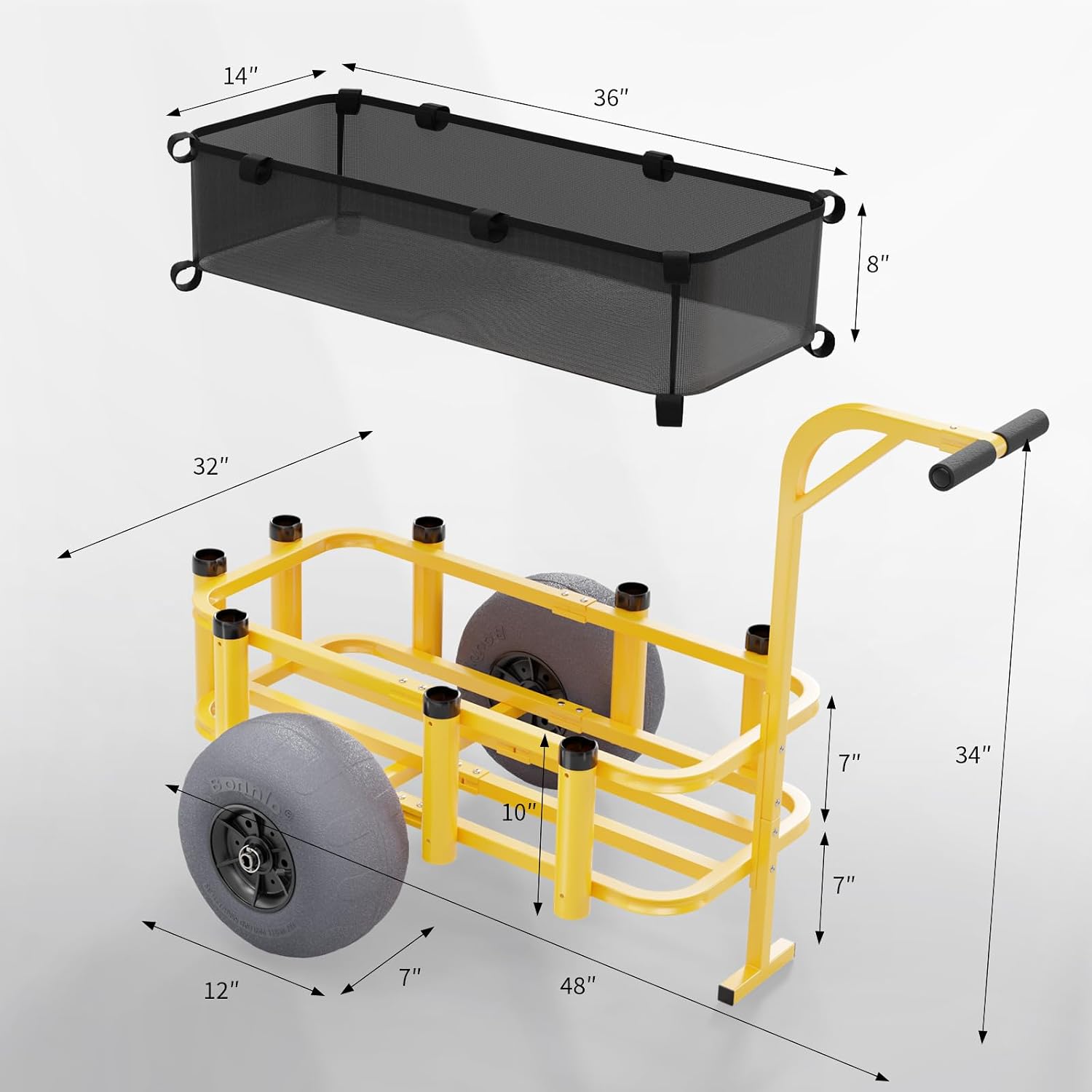 Rollender Angelwagen für den A – Fishing Rod Holder Bewertung und Preis